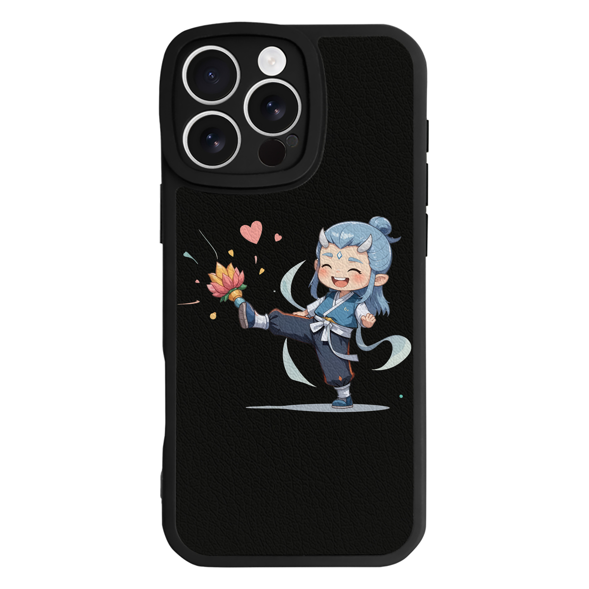 （画像用） Ne Zha 2 ナタ 魔童の大暴れ 【iPhone 16シリーズ対応】シリコンスマホケース（レザー調） 材質：シリコン